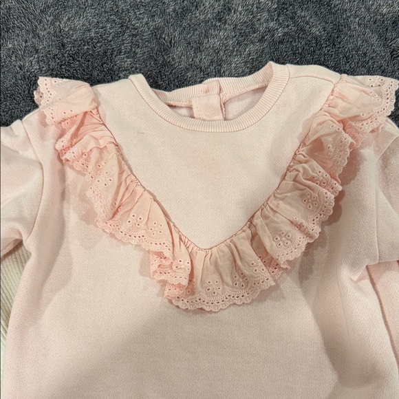 Little Me Pink Top and Cream Bottom Set - Picture 4 of 4